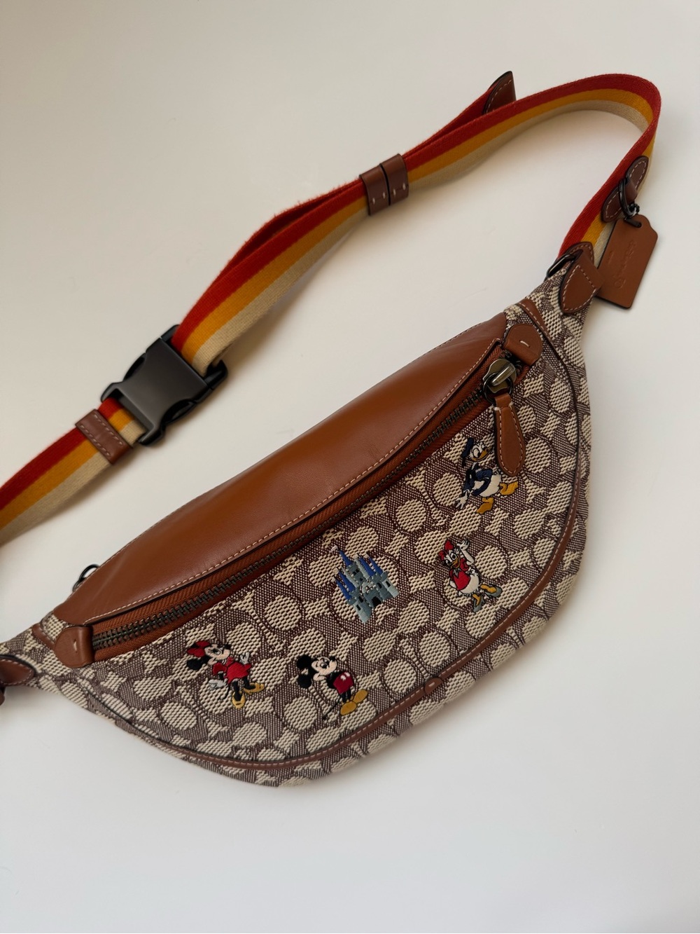 Coach x Disney 50th Anniversary Belt Bag with Multicolor Strap